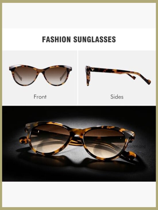 Polarized Cat Eye Sunglasses UV400 Protection Acetate Spring Hinge main image 6
